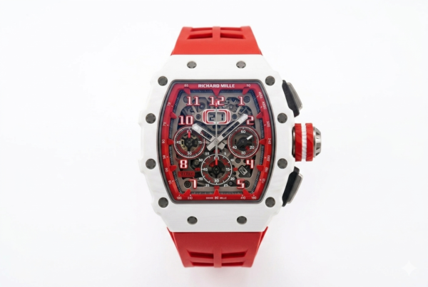 RM-Inspired Racing Edition – White Ceramic Style & Vibrant Red Sport