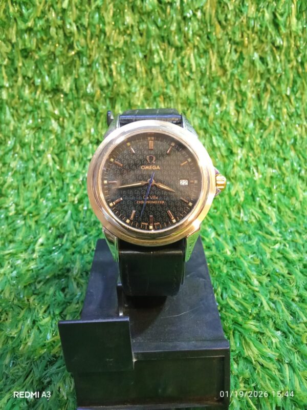 Omega Seamaster Inspired – Black Wave Dial & Gold Two-Tone Edition