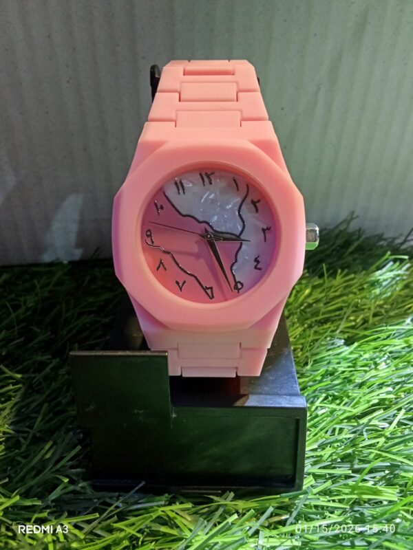 Aura Pink Marble – Arabic Edition Pastel Matte Integrated Watch