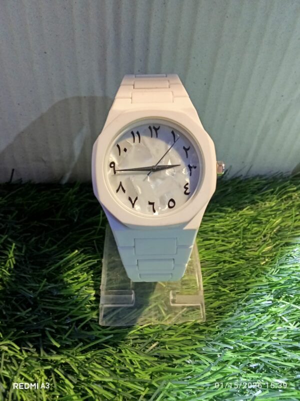 Aura Arctic White – Full White Matte Integrated Bracelet Edition