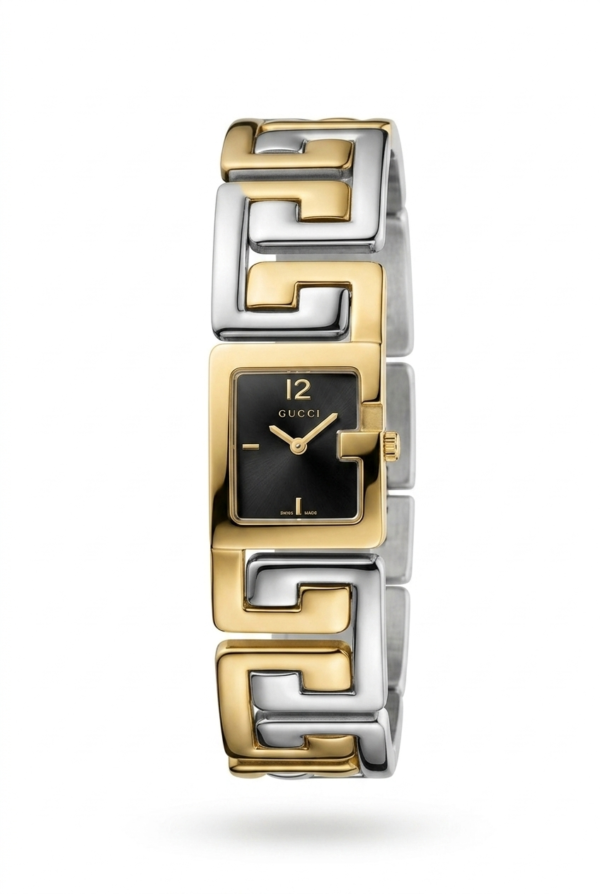 Gucci G-Chrono Luxury Two-Tone Signature Link Watch for Women.
