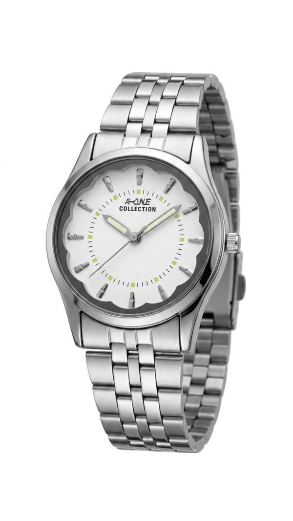 A-ONE Collection Sleek Silver Analog Watch with Luminous Hands