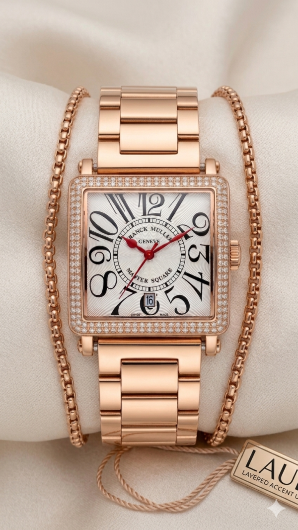 Franck Muller Master Square Rose Gold Diamond Edition