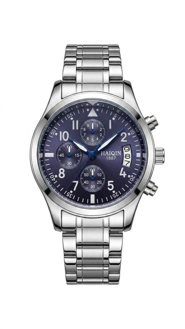 Haiqin 1887 Men’s Chronograph Stainless Steel Watch