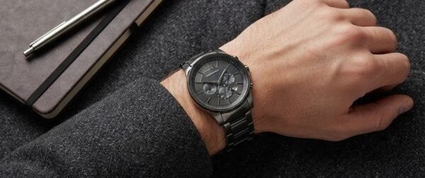Armani Exchange Men's Gunmetal-Tone Stainless Steel Chronograph Watch